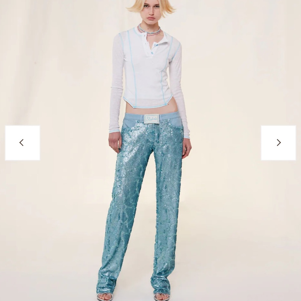 SIEDRES Sequined low-rise pants (NWT)